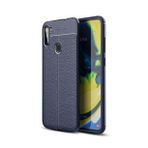 Pilanix Samsung Galaxy A11 Kılıf Deri Desenli Lux Niss Silikon Lacivert