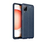 Pilanix Samsung Galaxy A12 Kılıf Deri Desenli Lux Niss Silikon Lacivert