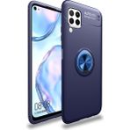 Pilanix Samsung Galaxy A12 Kılıf Yüzüklü Manyetik Ravel Silikon Lacivert