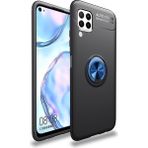 Pilanix Samsung Galaxy A12 Kılıf Yüzüklü Manyetik Ravel Silikon Mavi