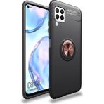 Pilanix Samsung Galaxy A12 Kılıf Yüzüklü Manyetik Ravel Silikon - Rose Gold