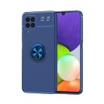 Pilanix Samsung Galaxy A22 4G Kılıf Yüzüklü Manyetik Ravel Silikon Lacivert