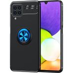 Pilanix Samsung Galaxy A22 4G Kılıf Yüzüklü Manyetik Ravel Silikon Mavi