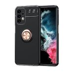 Pilanix Samsung Galaxy A23 Kılıf Yüzüklü Manyetik Ravel Silikon Rose Gold