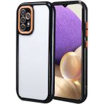 Pilanix Samsung Galaxy A32 4g Kılıf Renkli Silikon Kenarlı Arkası Şeffaf Kamera Korumalı Vitamin Kapak - Siyah