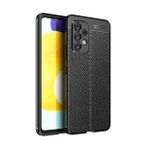 Pilanix Samsung Galaxy A53 Kılıf Deri Desenli Lux Niss Silikon Siyah