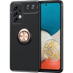 Pilanix Samsung Galaxy A53 Kılıf Yüzüklü Manyetik Ravel Silikon - Rose Gold