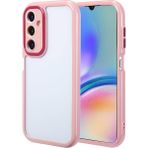 Pilanix Samsung Galaxy A55 Kılıf Renkli Silikon Kenarlı Arkası Şeffaf Kamera Korumalı Vitamin Kapak - Pembe