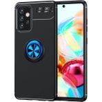 Pilanix Samsung Galaxy A72 Kılıf Yüzüklü Manyetik Ravel Silikon Mavi