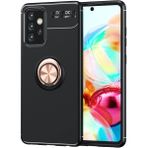 Pilanix Samsung Galaxy A72 Kılıf Yüzüklü Manyetik Ravel Silikon - Rose Gold