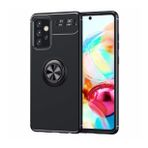 Pilanix Samsung Galaxy A72 Kılıf Yüzüklü Manyetik Ravel Silikon Siyah