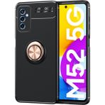Pilanix Samsung Galaxy M52 Kılıf Yüzüklü Manyetik Ravel Silikon - Rose Gold