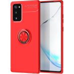 Pilanix Samsung Galaxy Note 20 Kılıf Yüzüklü Manyetik Ravel Silikon Kırmızı