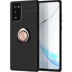 Pilanix Samsung Galaxy Note 20 Kılıf Yüzüklü Manyetik Ravel Silikon - Rose Gold