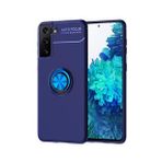 Pilanix Samsung Galaxy S21 Kılıf Yüzüklü Manyetik Ravel Silikon Lacivert