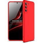 Pilanix Samsung Galaxy S21 Plus Kılıf 3 Parça 360 Ays Kapak Kırmızı