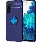 Pilanix Samsung Galaxy S21 Plus Kılıf Yüzüklü Manyetik Ravel Silikon Lacivert