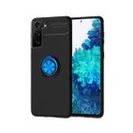 Pilanix Samsung Galaxy S21 Plus Kılıf Yüzüklü Manyetik Ravel Silikon Mavi