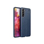 Pilanix Samsung Galaxy S22 Plus Kılıf Deri Desenli Lux Niss Silikon Lacivert