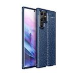 Pilanix Samsung Galaxy S22 Ultra Kılıf Deri Desenli Lux Niss Silikon Lacivert