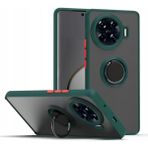 Pilanix Tecno Spark 20 Pro Plus Kılıf Kamera Korumalı Yüzüklü Manyetik Standlı Arkası Buzlu Iring Kapak - Yeşil