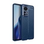 Pilanix Xiaomi 12 Pro Kılıf Deri Desenli Lux Niss Silikon Lacivert