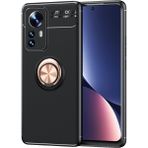Pilanix Xiaomi 12 Pro Kılıf Yüzüklü Manyetik Ravel Silikon - Rose Gold