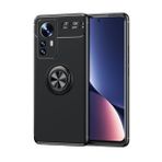 Pilanix Xiaomi 12 Pro Kılıf Yüzüklü Manyetik Ravel Silikon Siyah