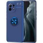 Pilanix Xiaomi M11 Kılıf Yüzüklü Manyetik Ravel Silikon - Lacivert - Mi 11