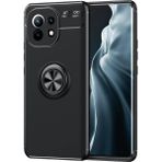 Pilanix Xiaomi M11 Kılıf Yüzüklü Manyetik Ravel Silikon - Siyah - Mi 11