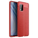 Pilanix Xiaomi Mi 10 Lite Kılıf Deri Desenli Lux Niss Silikon Kırmızı