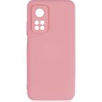 Pilanix Xiaomi Mi 10T Pro Kılıf Kamera Korumalı İçi Süet Mara Lansman Silikon Pembe