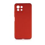 Pilanix Xiaomi Mi 11 Lite Kılıf Ultra İnce Mat Silikon Kırmızı