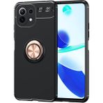 Pilanix Xiaomi Mi 11 Lite Kılıf Yüzüklü Manyetik Ravel Silikon - Rose Gold