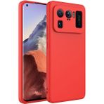 Pilanix Xiaomi Mi 11 Ultra Kılıf Içi Süet Mara Lansman Silikon - Kırmızı