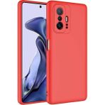 Pilanix Xiaomi Mi 11T Kılıf Içi Süet Renkli Mara Lansman Silikon - Kırmızı