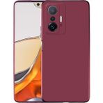 Pilanix Xiaomi Mi 11T Pro Kılıf Ultra İnce Mat Silikon Bordo