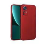 Pilanix Xiaomi Mi 12 Lite Kılıf Kamera Korumalı İnce Mat Silikon Kırmızı