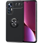 Pilanix Xiaomi Mi 12 Lite Kılıf Yüzüklü Manyetik Ravel Silikon Siyah