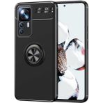 Pilanix Xiaomi Mi 12T Kılıf Yüzüklü Manyetik Ravel Silikon - Siyah