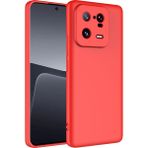Pilanix Xiaomi Mi 13 Pro Kılıf Kamera Korumalı Renkli Içi Süet Mara Lansman Silikon - Kırmızı