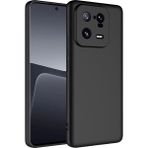 Pilanix Xiaomi Mi 13 Pro Kılıf Kamera Korumalı Renkli Içi Süet Mara Lansman Silikon - Siyah