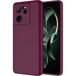 Pilanix Xiaomi Mi 13T Kılıf Kamera Korumalı Renkli Içi Süet Lansman Silikon - Bordo