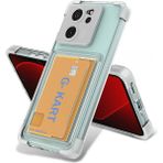 Pilanix Xiaomi Mi 13T Kılıf Ultra Korumalı Kamera Korumalı Kart Koymalı Şeffaf G-Kart Silikon