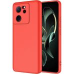 Pilanix Xiaomi Mi 13T Pro Kılıf Kamera Korumalı Renkli Içi Süet Lansman Silikon - Kırmızı - Xiaomi 13T Pro