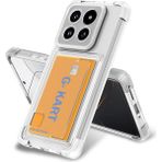 Pilanix Xiaomi Mi 14 Pro Kılıf Ultra Korumalı Kamera Korumalı Kart Koymalı G-Kart Silikon - Şeffaf