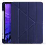 Pilanix Xiaomi Mi Pad 5 Kılıf Arkasi Silikon Kalemlikli Standlı Trifolding Kılıf Lacivert