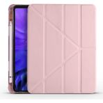 Pilanix Xiaomi Mi Pad 5 Kılıf Arkasi Silikon Kalemlikli Standlı Trifolding Kılıf - Rose Gold