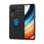 Pilanix Xiaomi Poco F4 Kılıf Yüzüklü Manyetik Ravel Silikon Mavi
