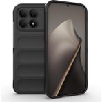 Pilanix Xiaomi Poco F8 Pro Kılıf Kamera Korumalı Içi Süet Oyuk Desenli Lux Etnik Silikon - Siyah